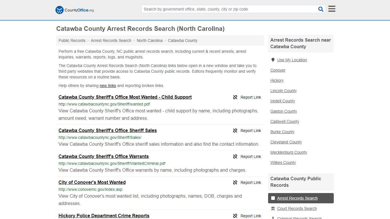 Arrest Records Search - Catawba County, NC (Arrests ...
